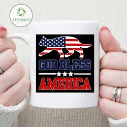God Bless America, Cat flag, SVG, DXF, EPS, PNG Instant Download
