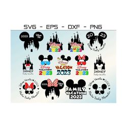 family vacation 2023 svg bundle, family vacation svg, family trip svg, vacay mode svg, magical kingdom svg, eps, dxf, pn
