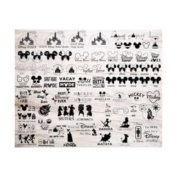 2023 best seller bundle, 75 svg and png, mickey, minnie, family trip, silhouette, cricut, vinyl cut files, vinyl decal,