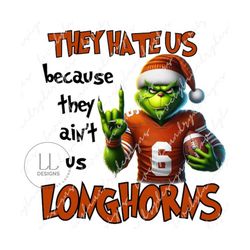 longhorns png, football png, christmas football sublimation design, big green mean guy sublimation design, football seas