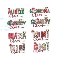 bundle mama claus sublimation png designs downloads, mama and mini, grammy png digital design for grandma, christmas granny aunitie png