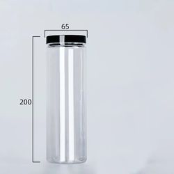 Plastic Clear Sealed Can with Lid: Food Grade Circular Storage Bucket