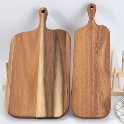 Wooden Cutting Board with Handle - Kitchen Serving & Cheese Board