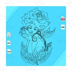 flower girl svg, flower vector clipart, flower art, flower design, flower lover, gift for her, girl gift svg, birthday g