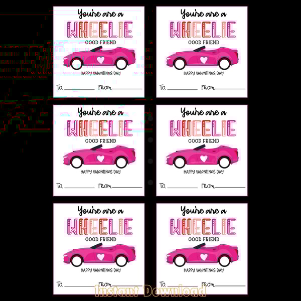 Printable Valentines Class Exchange Card Digital Download Fi | Inspire ...