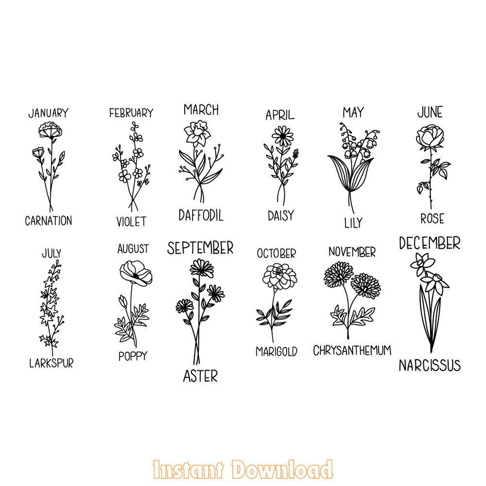 Birth-Month-Flower-Bouquet-Svg-Bundle-Digital-Download-Files-2204463.png