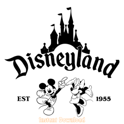 disneyland text svg digital download files