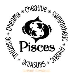 pisces svg digital download files