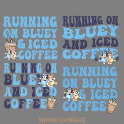 running on bluey and iced coffee png, running on bluey & iced coffee png , bluey and bingo