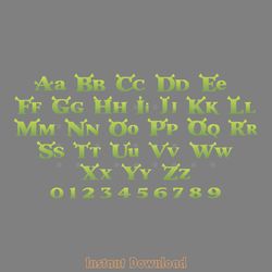 shrek font digital download files