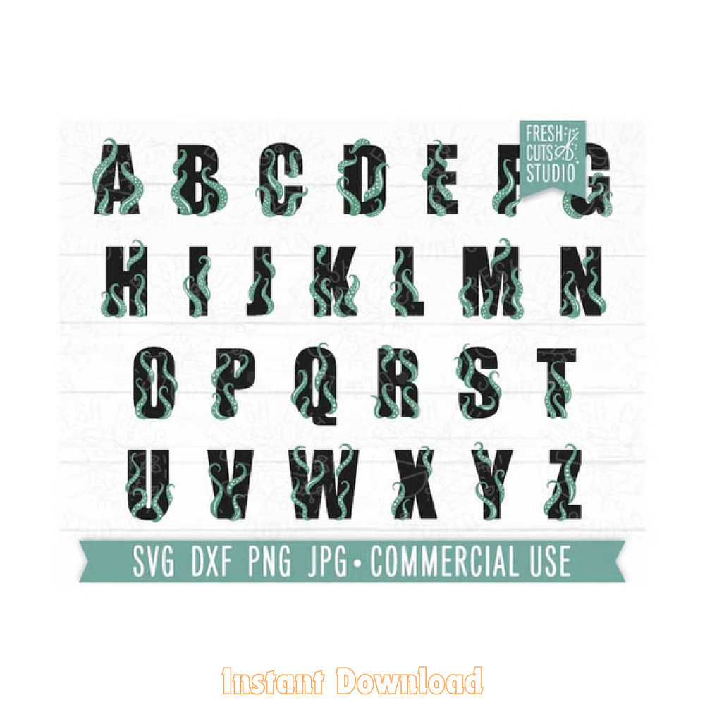 Tentacle-Letters-SVG-Digital-Download-Files-2092735.png