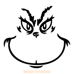 grinch face svg digital download files digital download files