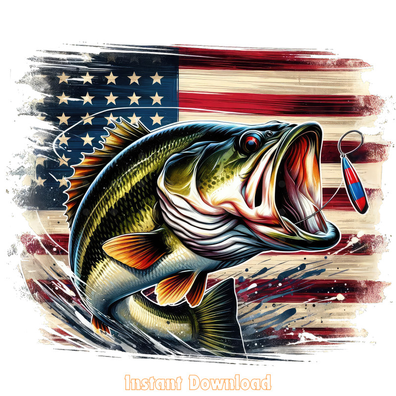 USA-Patriotic-Bass-Fishing-Png,-American-PNG140624CF1273.png