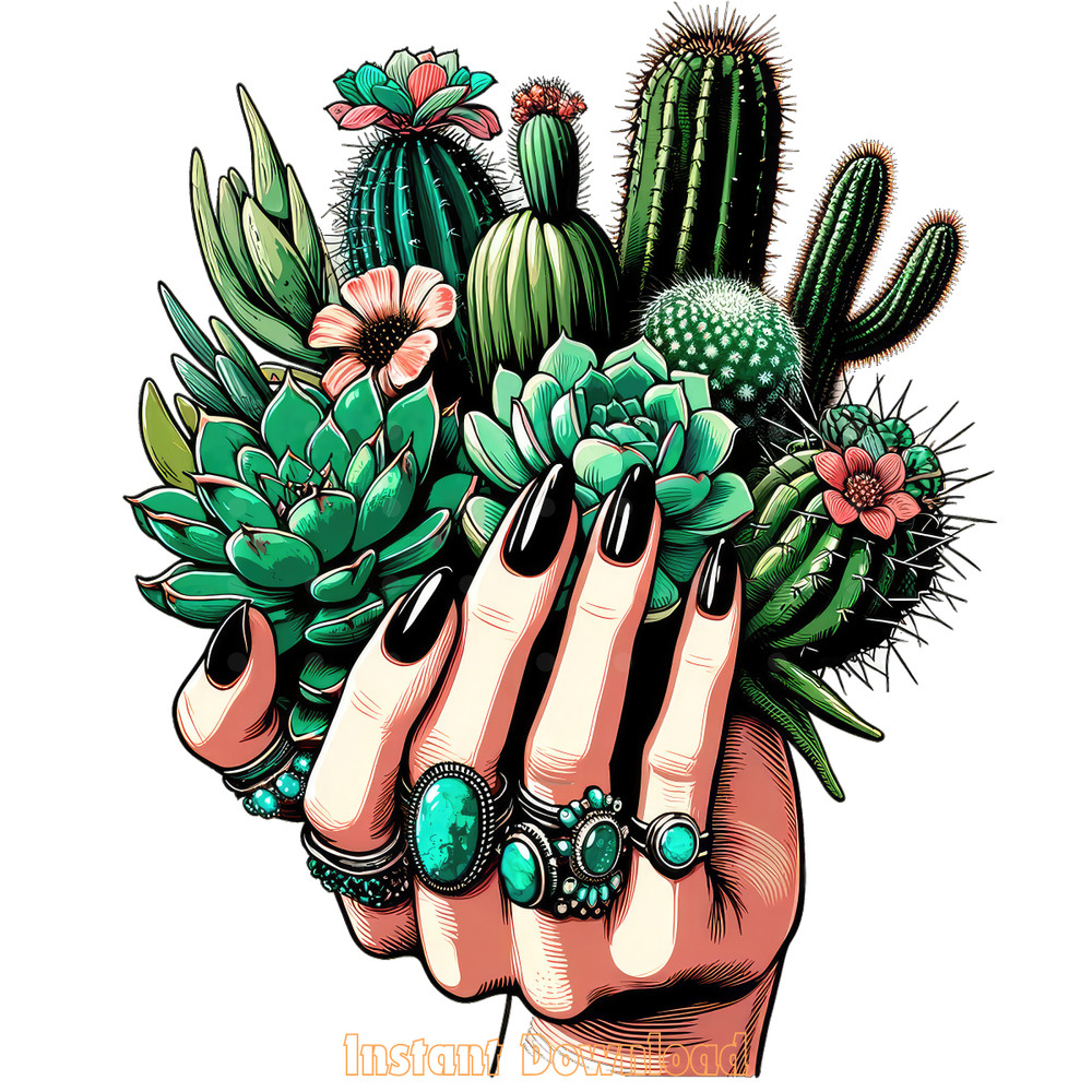 Boho-Cactus-Succulent-Png,-Black-Nails-Digital-Download-Files-PNG140624CF1333.png