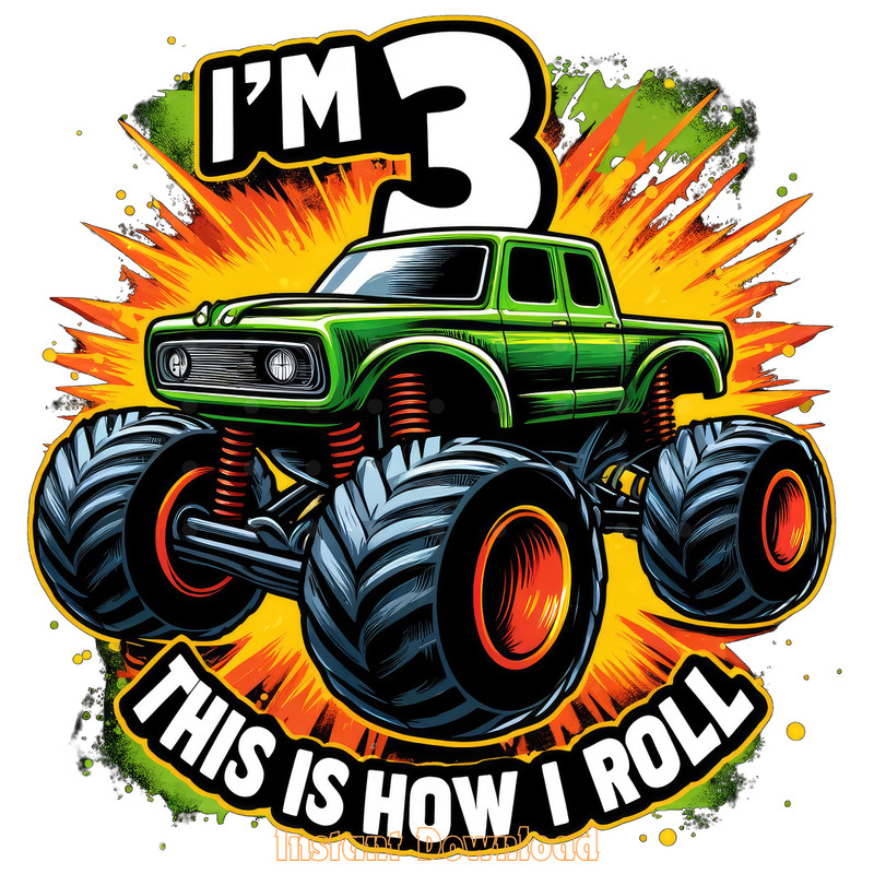 Kids-I'm-3-PNG,-Monster-Truck-3rd-Png-Digital-Download-PNG140624CF949.png
