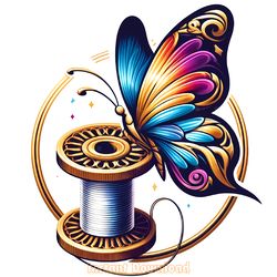 sewing machine butterfly png, mother's digital download files