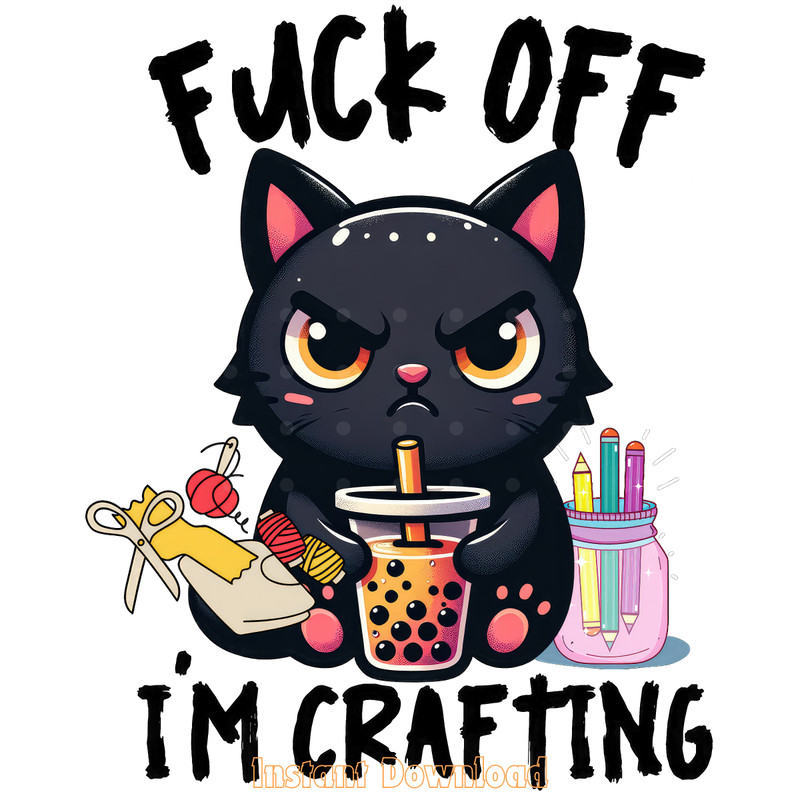 Black-Cat-PNG,-Knitting-Crochet-Cat-Lady-PNG140624CF967.png