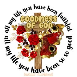 goodness of god png, retro christian png