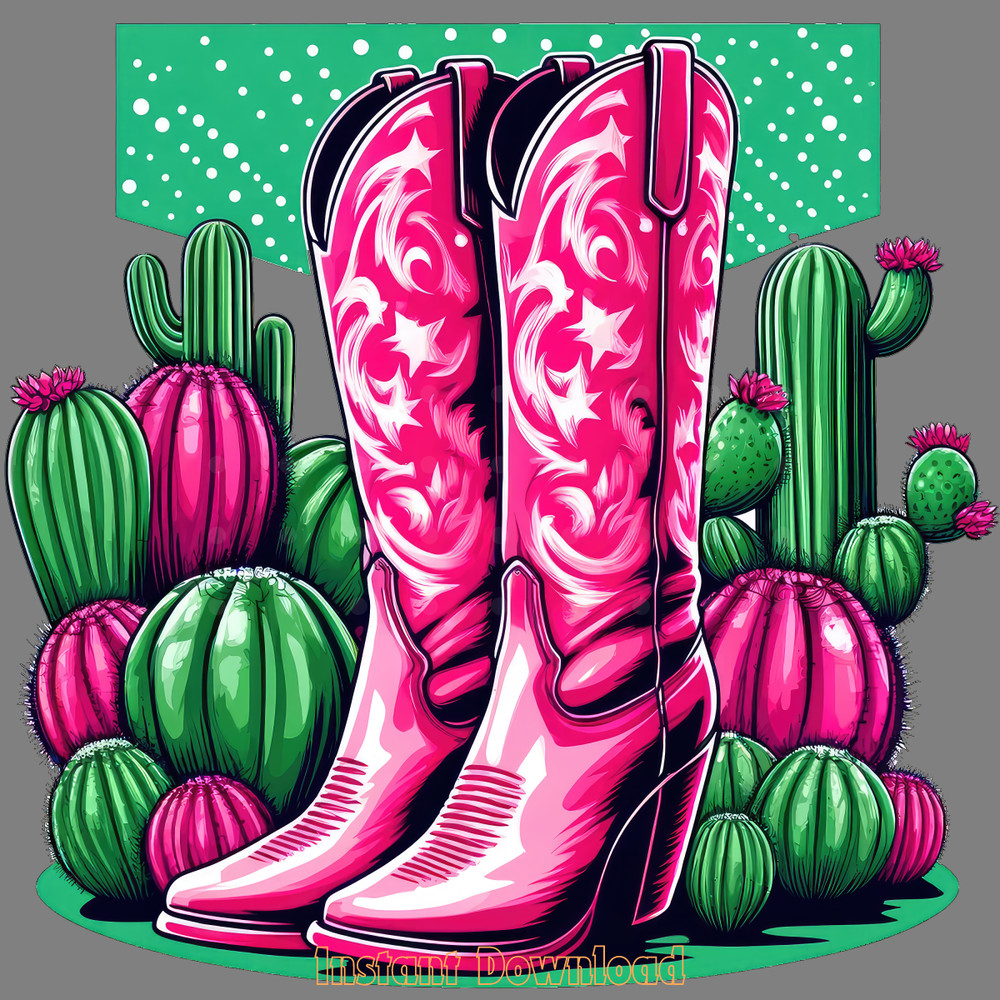 Pink-Cowgirl-Boots-Png,-Western-Style-Digital-Download-Files-PNG140624CF1114.png
