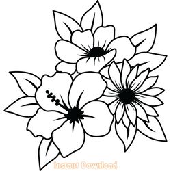 flower svg flowers bouquet svg digital download files