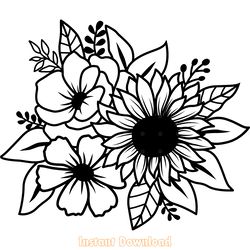 flower svg, flowers v.2 digital download files