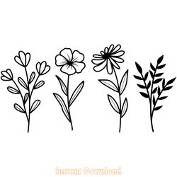 no rain, no flowers. svg, flower svg. digital download files