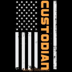 american flag custodian 4th of july digital download files