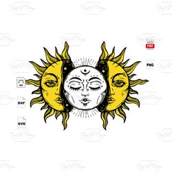 sun and moon, trending, trending svg, sun and moon svg, sun and moon sticker, sun and moon vector, sun and moon shirts,