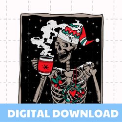 dead inside skeleton coffee svg