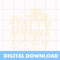 retro holly dolly christmas svg