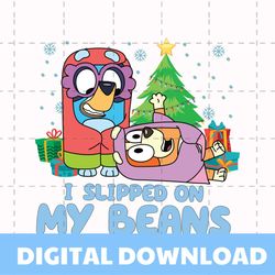i slipped on my beans xmas tree svg