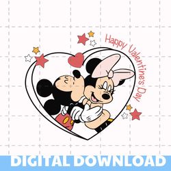 happy valentine day mickey and minnie svg