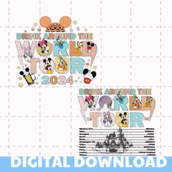 disney drinking around the world 2024 svg