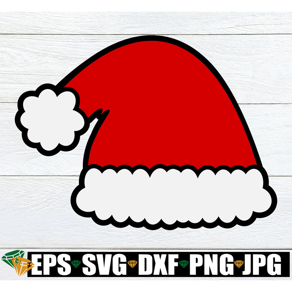 Santa Hat svg, Christmas Clipart, Christmas svg, Kids Christmas svg, Santa Hat Cut File, Christmas png, Holidays svg, Digital Download.jpg