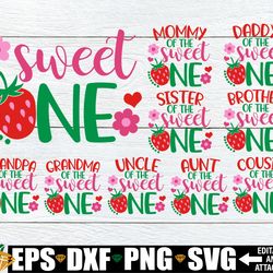 sweet one strawberry birthday, matching strawberry birthday, family matching strawberry birthday, matching family strawb