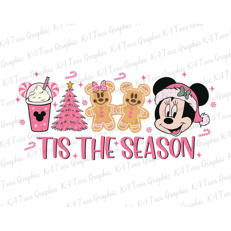 Tis The Season SVG, Merry Christmas Svg, Christmas Mouse Svg, Christmas Gingerbread Svg, Christmas Trees Svg, Pink Christmas Svg.jpg