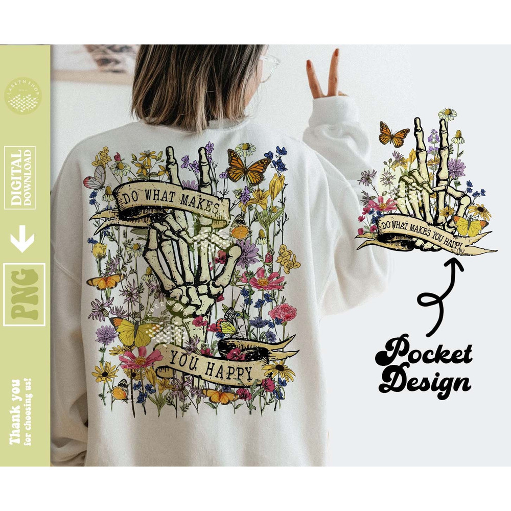 Do What Make You Happy PNG, Retro Shirt, Inspirational Png, Flower Shirt Design, Motivational Saying, Mental Health Png Sublimation Download.jpg