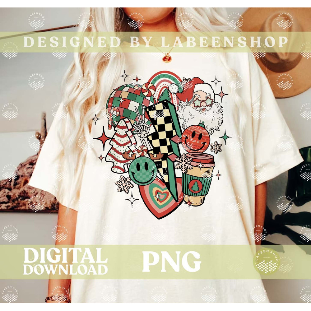 Groovy Smile Christmas PNG, Christmas PNG, Christmas Toddler Kid, Merry Xmas, Png for girls, Christmas Holiday Gift PNG, Png Design Download 1.jpg