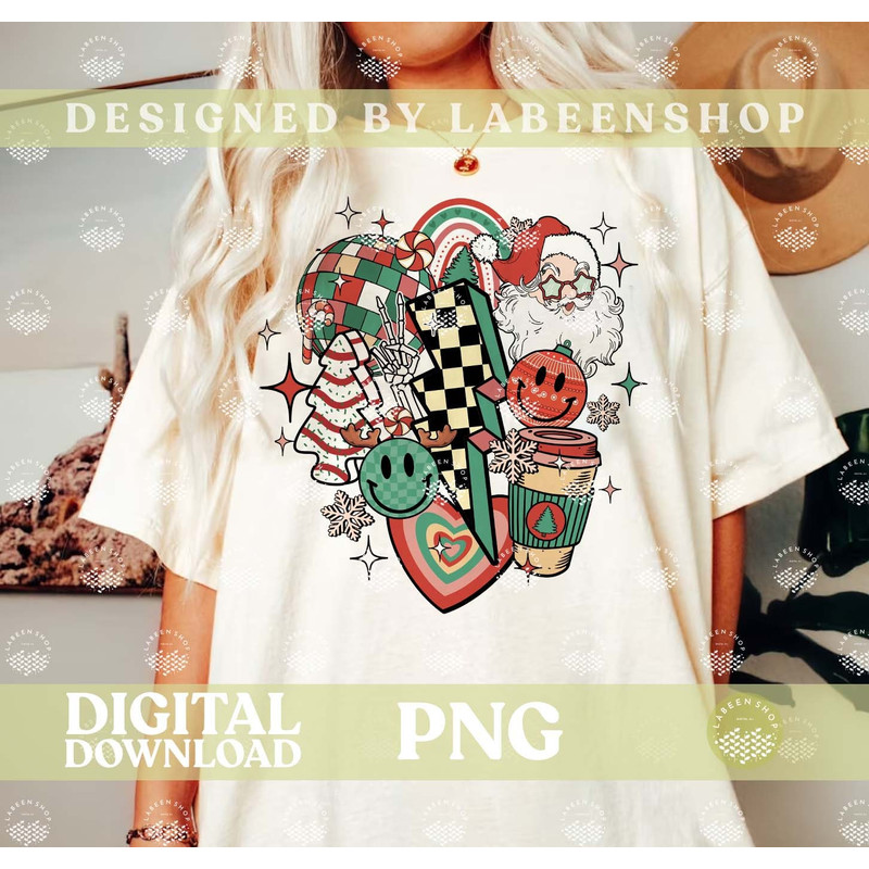 Groovy Smile Christmas PNG, Christmas PNG, Christmas Toddler Kid, Merry Xmas, Png for girls, Christmas Holiday Gift PNG, Png Design Download 1.jpg