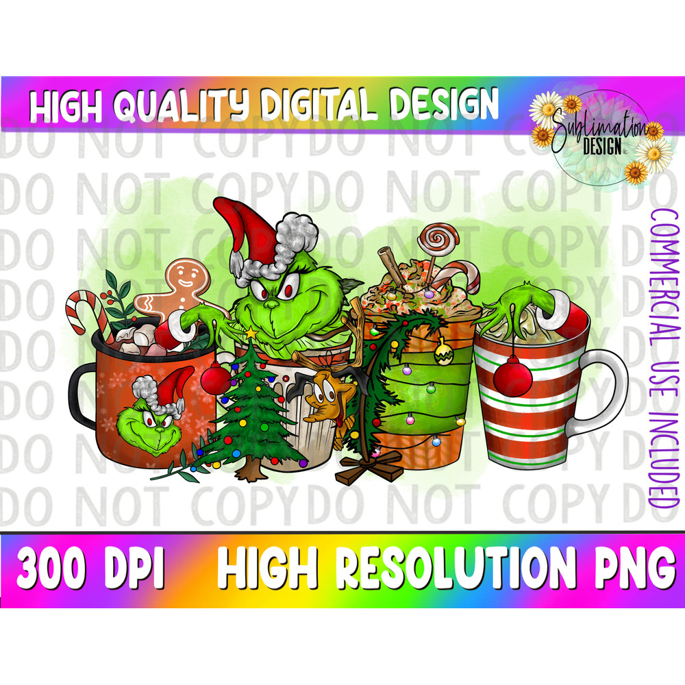 The Grinch Latte PngThe Grinch png Mean one Png Christmas Sublimation Christmas Pngs Sublimation Files Christmas png designs.jpg