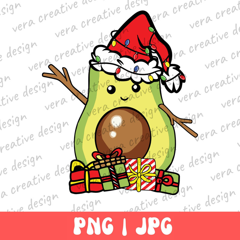 Avocado Ho Ho Christmas Png, Funny Avocado Png, Santa Avocado Png, Merry Christmas Png, Vegan Christmas Png, Avocado Png, Digital download.jpg