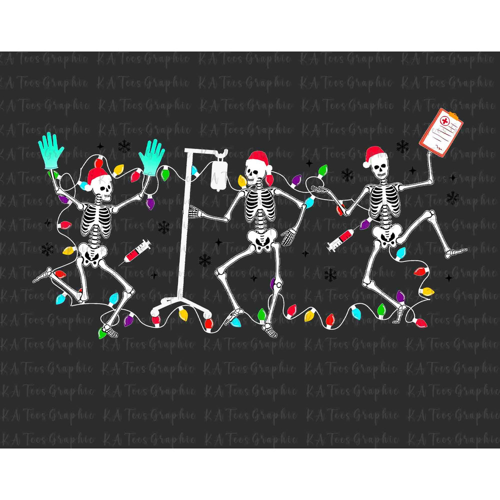 Christmas Skeleton PNG, Christmas Nurse Png, Funny Christmas Png, Emergency Department Png, Christmas Lights Png, Merry Christmas.jpg