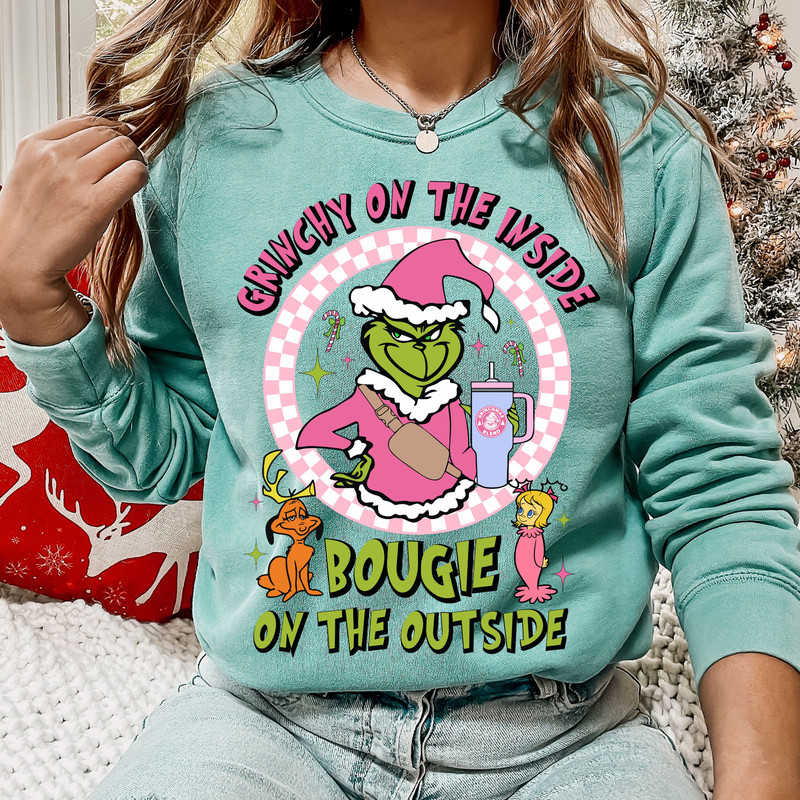 Grinchy On The Inside Bougie On The Outside Svg Png, Retro Grinch Svg, Bougie Grinch Svg Png, Grinch Png, Christmas Png, Pink Grinch Svg.jpg
