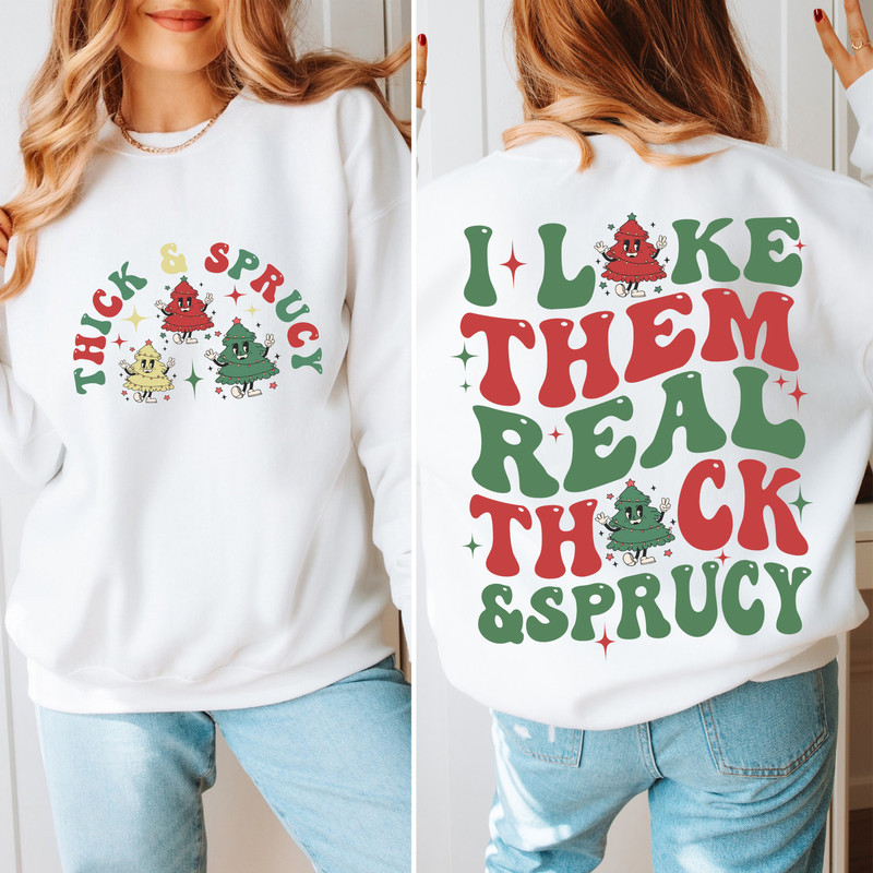 I Like Them Thick Svg Png, Retro Christmas Svg Png, Christmas Tree Svg, Santa Svg, Christmas Svg, Groovy Cchristmas Svg, Christmas Cut File.jpg