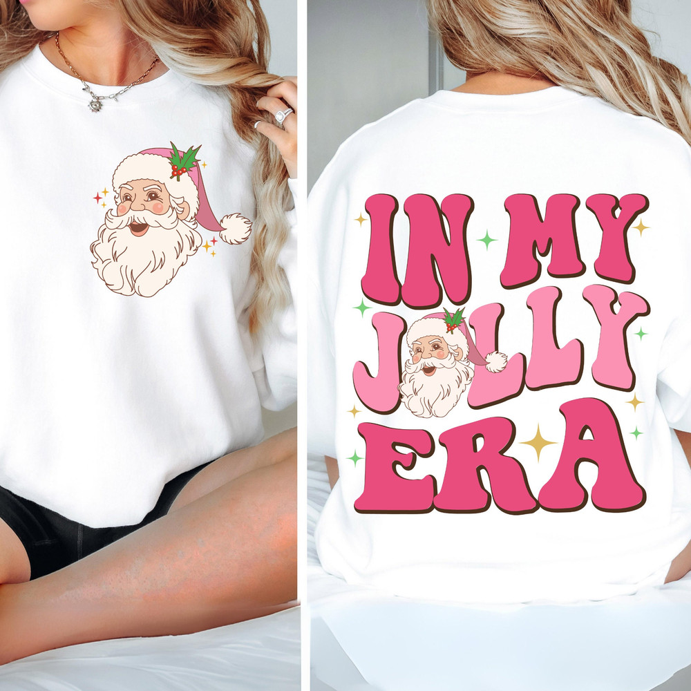 In My Jolly Era Svg, Pink Christmas Svg, Retro Santa Svg, retro Christmas Svg, Retro Pink Santa, Santa Png, Santa Claus Svg, Jolly Era Svg.jpg