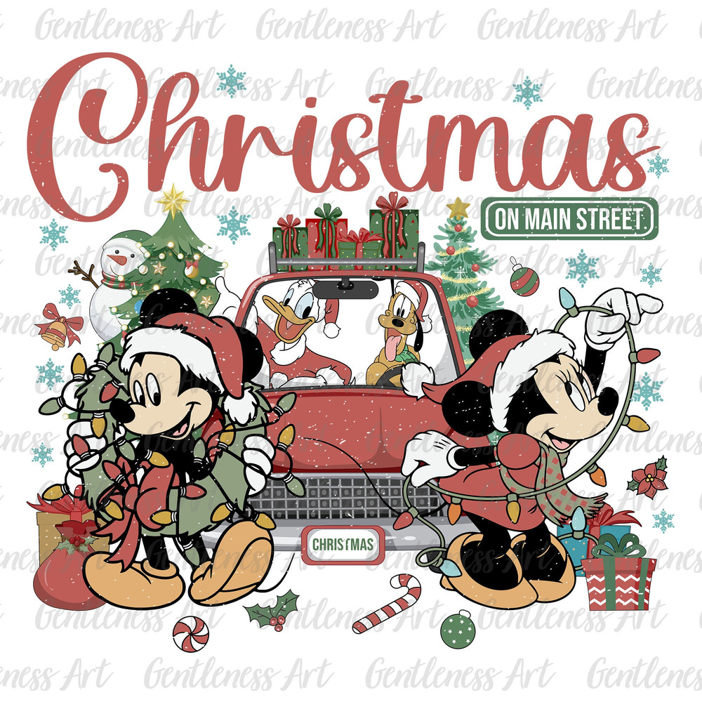 Retro Merry Christmas Png, Christmas On The Main Street, Christmas Mouse Couple, Christmas Squad Png, Christmas Friends, Holiday Season Png.jpg