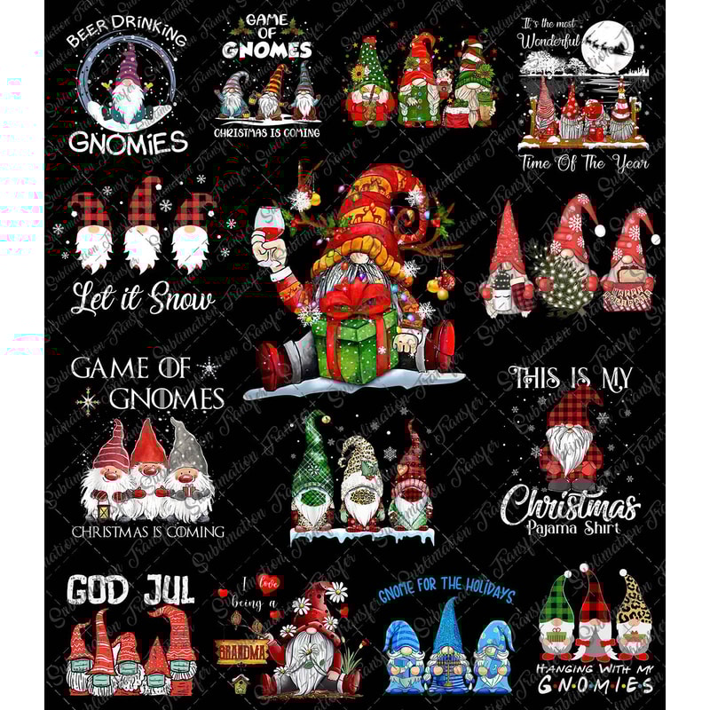 Bundle 45+ File Gnomes Png, Merry Christmas Gnomes, Winter Holidays, Digital Download Png.jpg