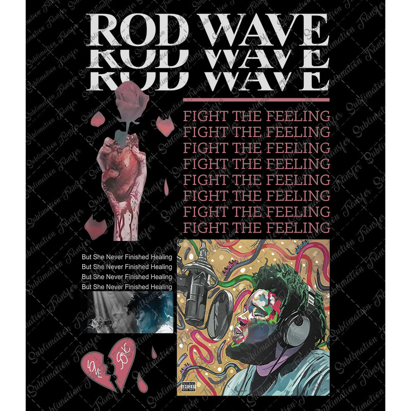 Rod Wave Fight The Feeling Png File, 90s Rap Music, Rapper Rod Wave Tour Design, File Png Digital Download.jpg