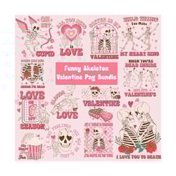skeleton valentine bundle, valentines skeleton png, love season png, valentine png, retro valentine png,funny valentine
