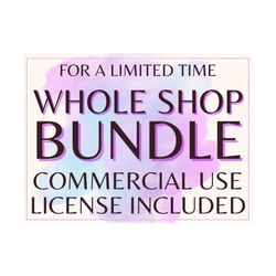 whole shop bundle commercial license included | all past and future designs in my shop | png bundle | design bundles sho